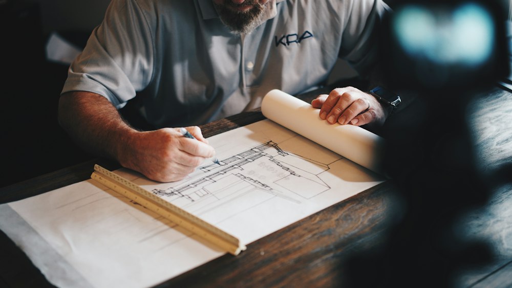 Industrial layout blueprint and site master plan technical review